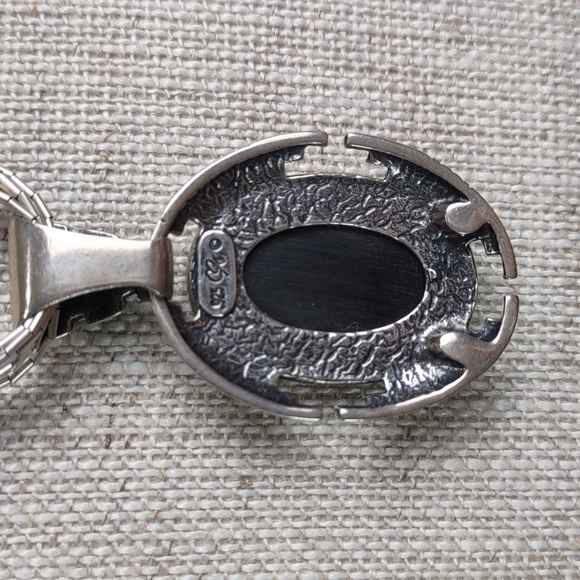 Carolyn Pollack Relios Liquid Silver Necklace w/Inlay Pendant - Picture 4 of 7